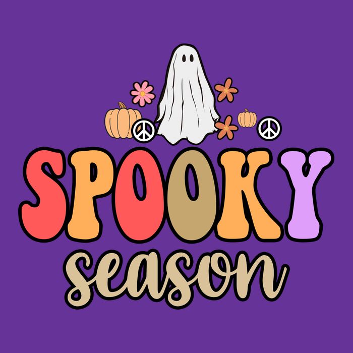 Spooky Season Floral Hippie Ghost T-Shirt