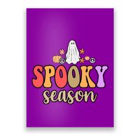 Spooky Season Floral Hippie Ghost Poster