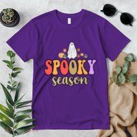 Spooky Season Floral Hippie Ghost Premium T-Shirt