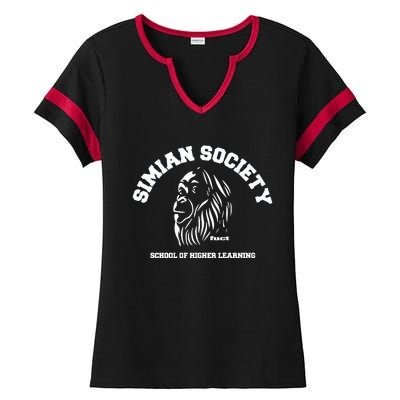 Simian Society Fuct School Of Higher Learning Ladies Halftime Notch Neck Tee