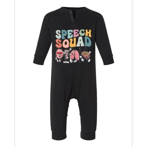 Speech Squad Funny Speech Therapy Speech Pathologist Infant Fleece One Piece