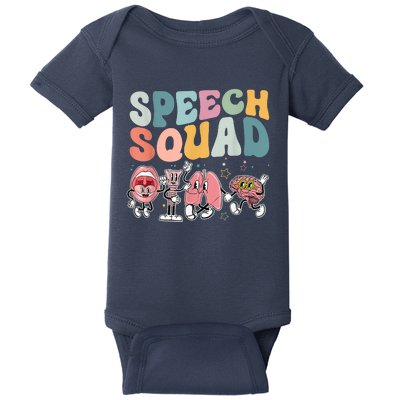 Speech Squad Funny Speech Therapy Speech Pathologist Baby Bodysuit