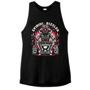 Skibid.I Sigma Funny Skibid.I Rizzler Toilet Meme Xmas Ladies PosiCharge Tri-Blend Wicking Tank