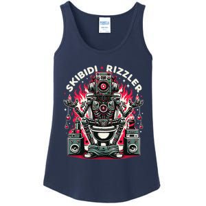 Skibid.I Sigma Funny Skibid.I Rizzler Toilet Meme Xmas Ladies Essential Tank