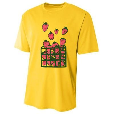 Strawberry Shirts Foodie Gift Performance Sprint T-Shirt