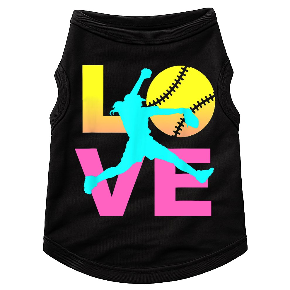 Softball Sport Love Hobby Doggie Tank