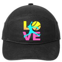 Softball Sport Love Hobby 7-Panel Snapback Hat