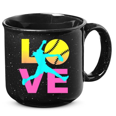 Softball Sport Love Hobby 15oz Campfire Ceramic Mug