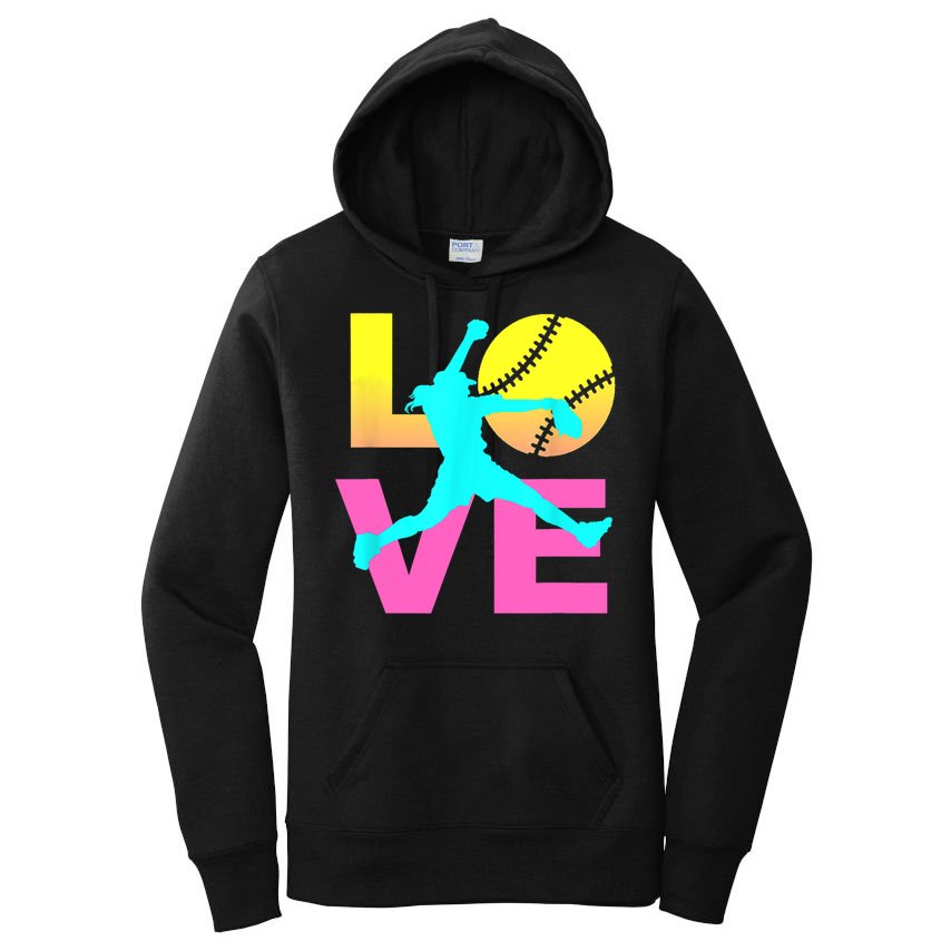 Softball Sport Love Hobby Women's Pullover Hoodie