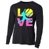 Softball Sport Love Hobby Cooling Performance Long Sleeve Crew