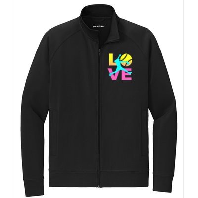 Softball Sport Love Hobby Stretch Full-Zip Cadet Jacket