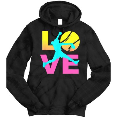 Softball Sport Love Hobby Tie Dye Hoodie