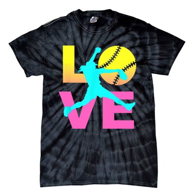 Softball Sport Love Hobby Tie-Dye T-Shirt