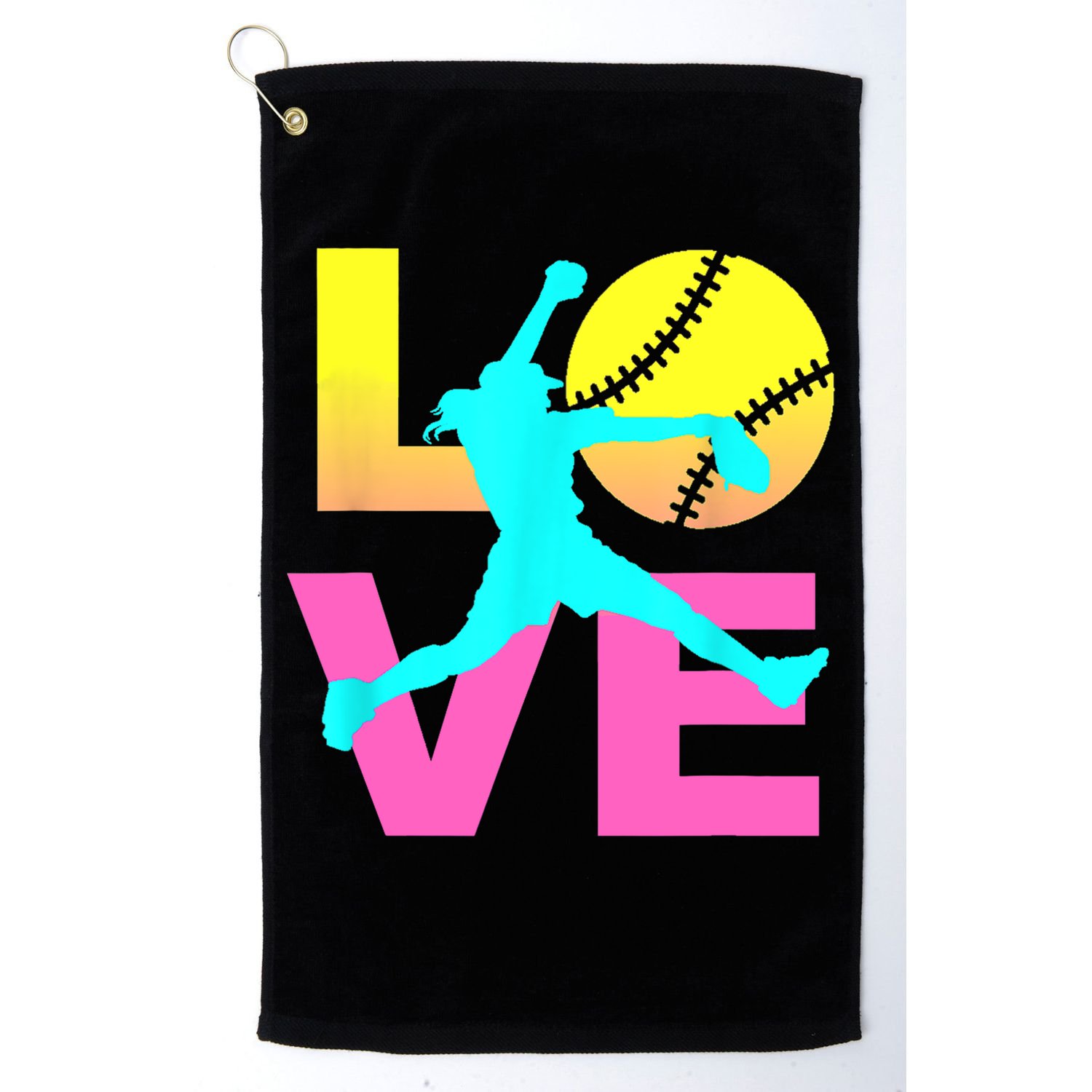 Softball Sport Love Hobby Golf Towel