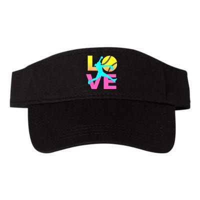 Softball Sport Love Hobby Valucap Bio-Washed Visor