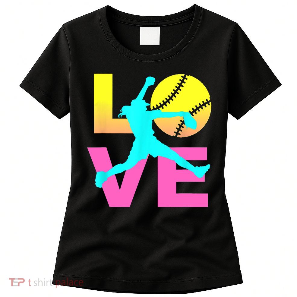 Softball Sport Love Hobby Womens T-Shirt