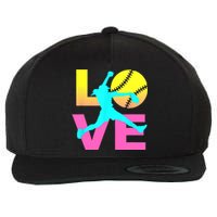 Softball Sport Love Hobby Wool Snapback Cap