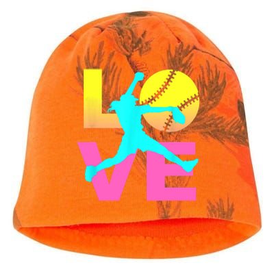 Softball Sport Love Hobby Kati - Camo Knit Beanie