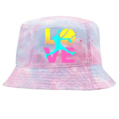 Softball Sport Love Hobby Tie-Dyed Bucket Hat