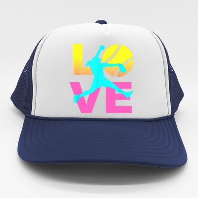 Softball Sport Love Hobby Trucker Hat