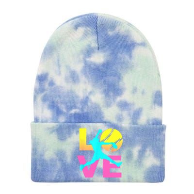 Softball Sport Love Hobby Tie Dye 12in Knit Beanie