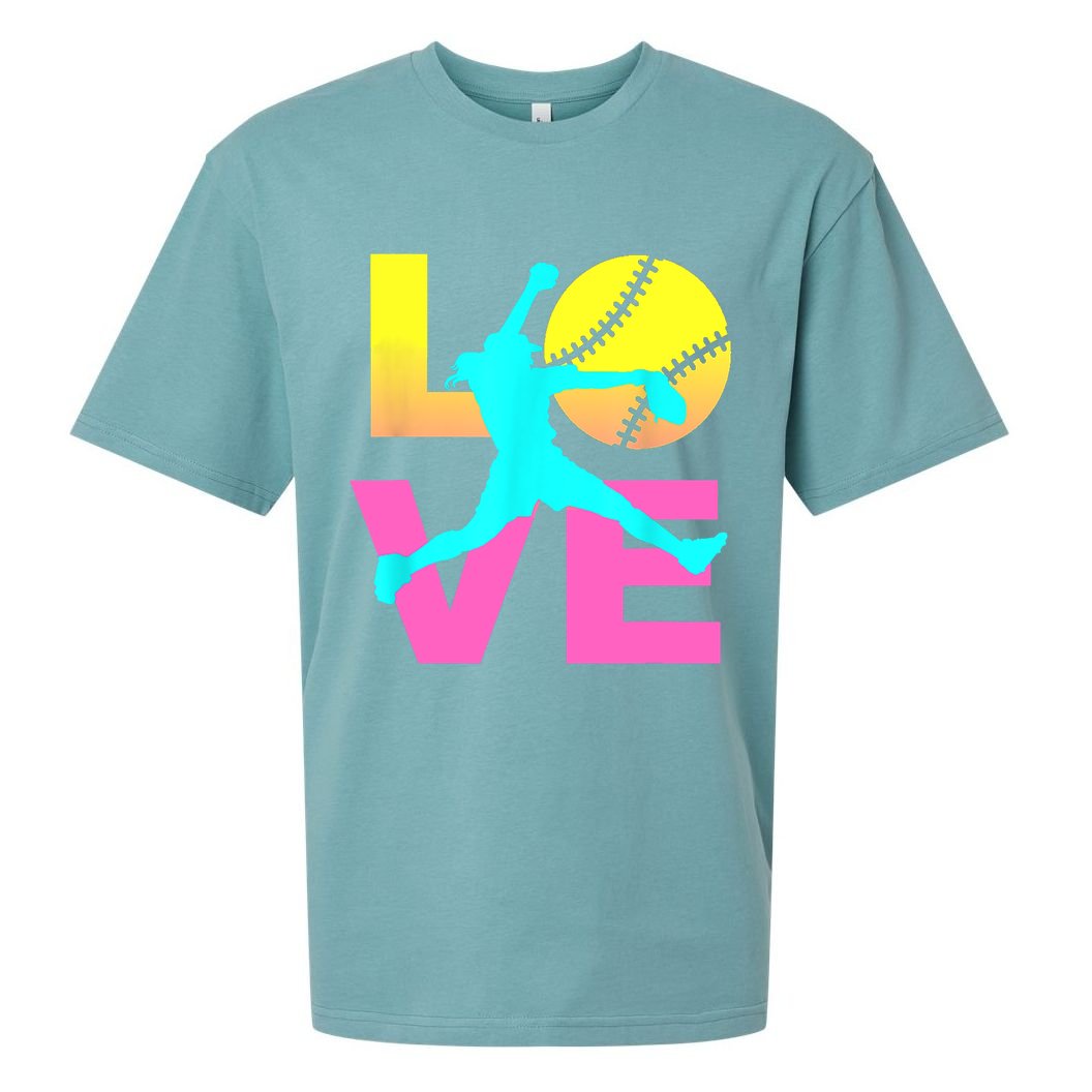 Softball Sport Love Hobby Sueded Cloud Jersey T-Shirt