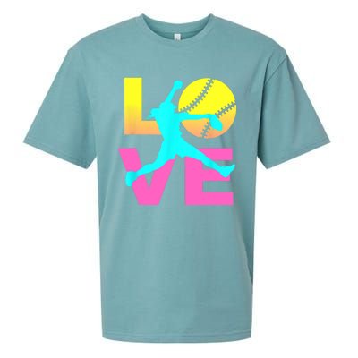 Softball Sport Love Hobby Sueded Cloud Jersey T-Shirt