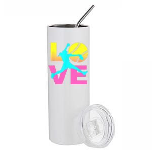 Softball Sport Love Hobby Stainless Steel Tumbler