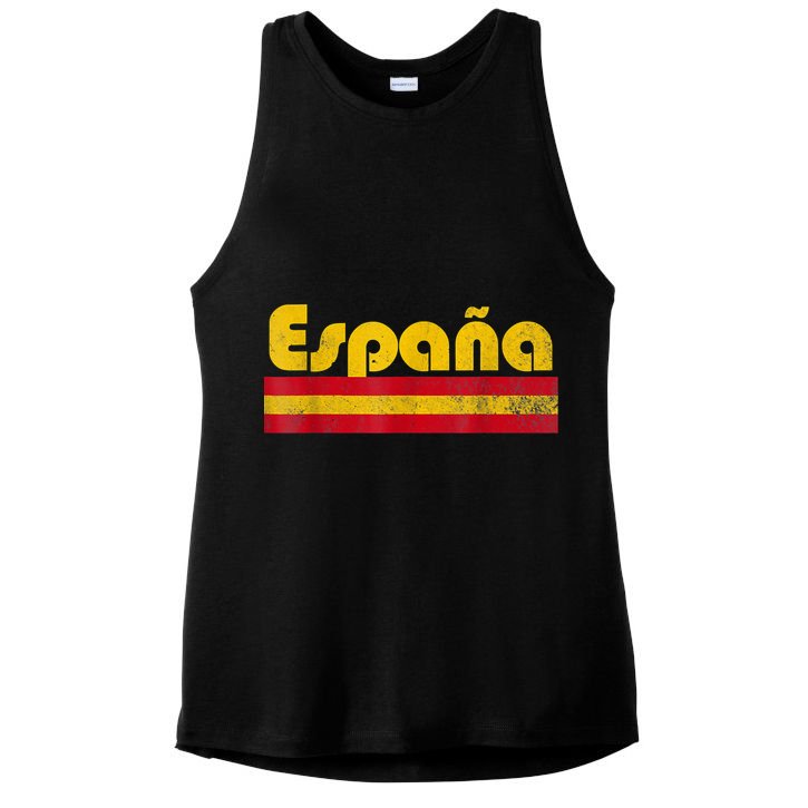 Spain Soccer Fans Jersey Spainish Flag Football Lovers Ladies PosiCharge Tri-Blend Wicking Tank