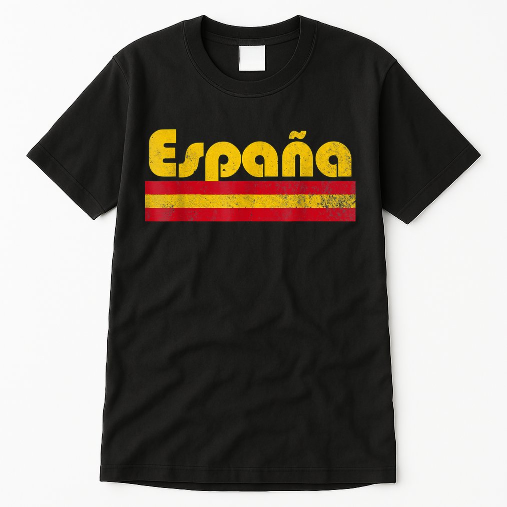 Spain Soccer Fans Jersey Spainish Flag Football Lovers Tall T-Shirt
