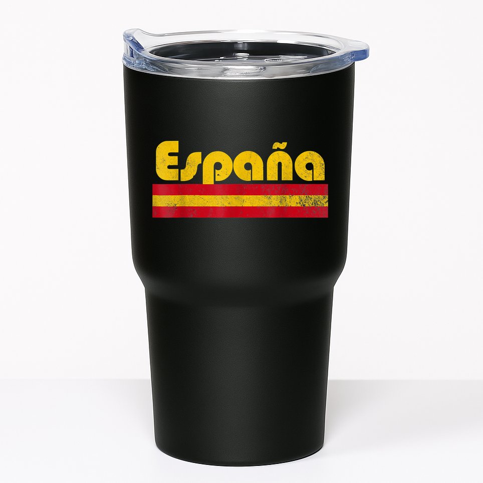 Spain Soccer Fans Jersey Spainish Flag Football Lovers Tumbler