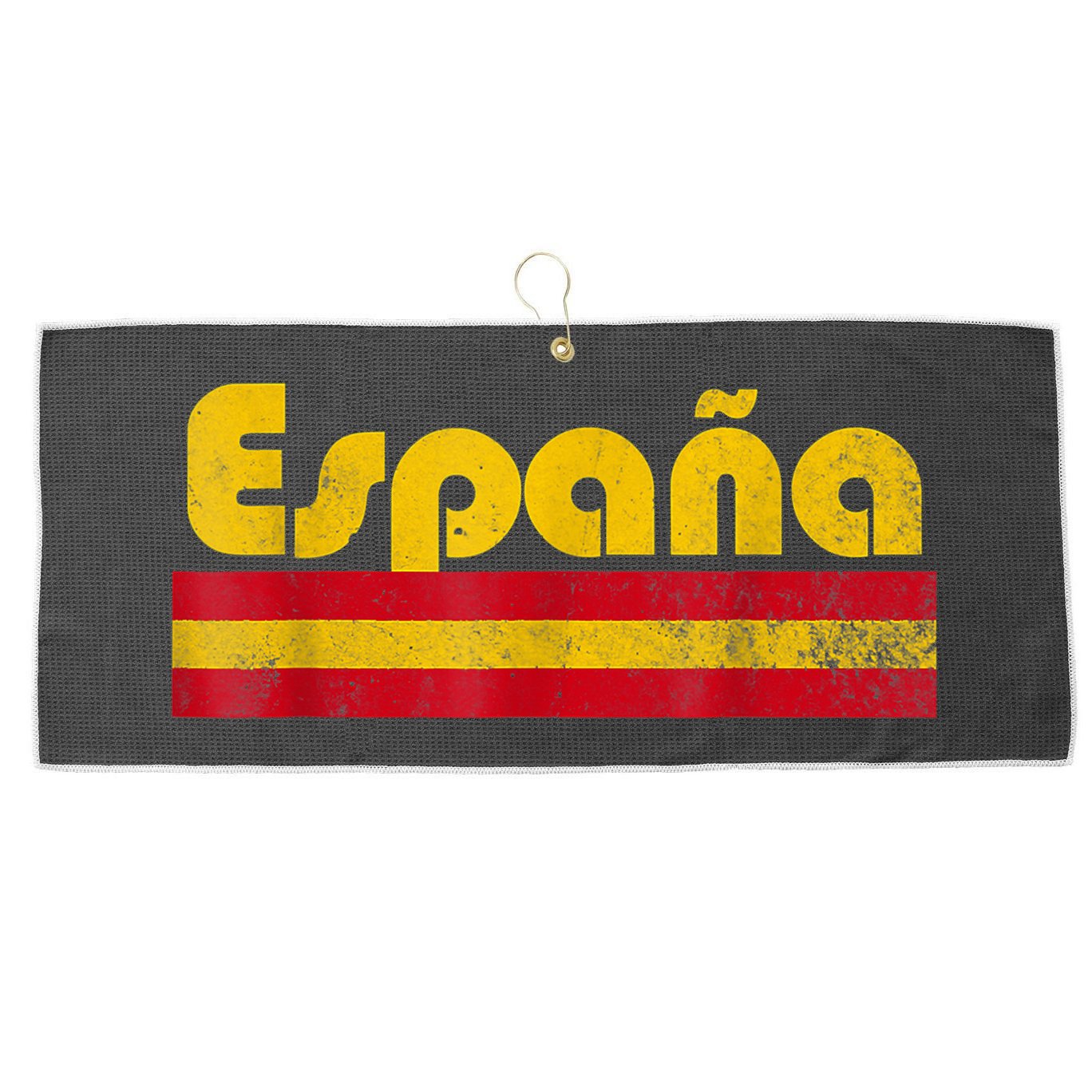Spain Soccer Fans Jersey Spainish Flag Football Lovers Large Microfiber Waffle Golf Towel