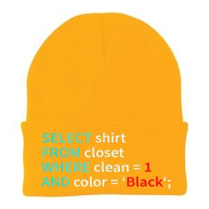 Sql Select From Closet Funny Coder Database Admin Knit Cap Winter Beanie