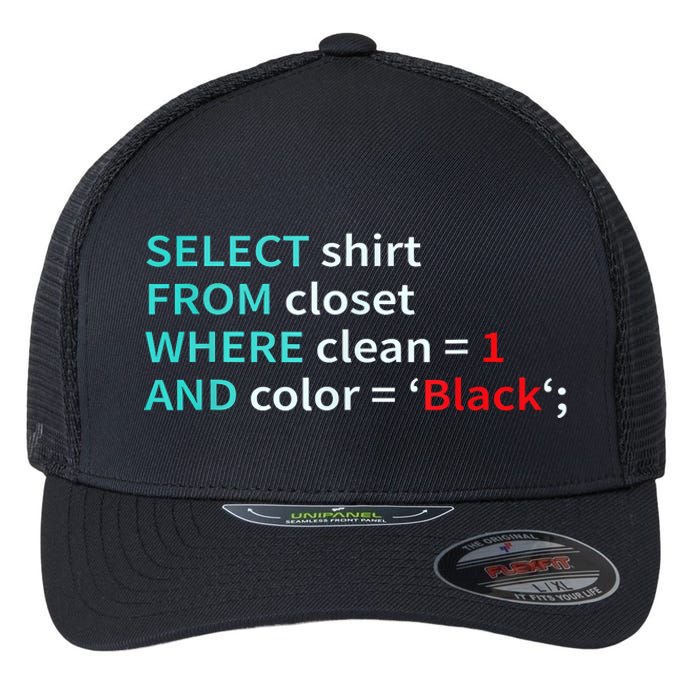 Sql Select From Closet Funny Coder Database Admin Flexfit Unipanel Trucker Cap