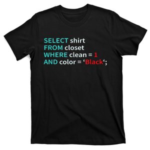 Sql Select From Closet Funny Coder Database Admin T-Shirt