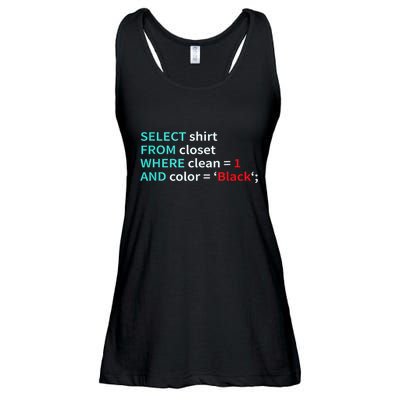 Sql Select From Closet Funny Coder Database Admin Ladies Essential Flowy Tank