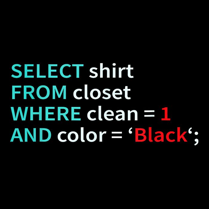 Sql Select From Closet Funny Coder Database Admin Ladies Essential Flowy Tank