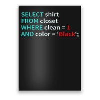 Sql Select From Closet Funny Coder Database Admin Poster