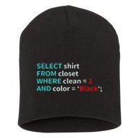 Sql Select From Closet Funny Coder Database Admin Short Acrylic Beanie