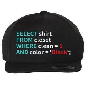 Sql Select From Closet Funny Coder Database Admin Wool Snapback Cap