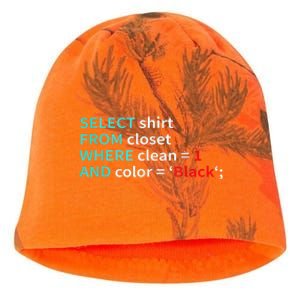 Sql Select From Closet Funny Coder Database Admin Kati - Camo Knit Beanie