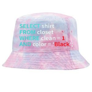 Sql Select From Closet Funny Coder Database Admin Tie-Dyed Bucket Hat