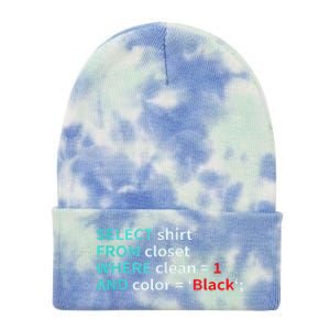 Sql Select From Closet Funny Coder Database Admin Tie Dye 12in Knit Beanie