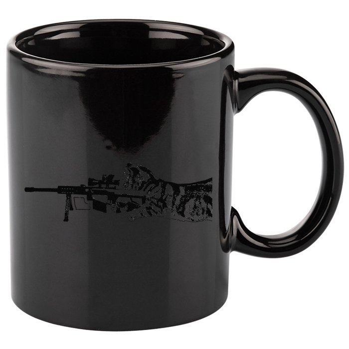 Scout Snipurr Funny Cat Sniper 11oz C Handle Ceramic Mug