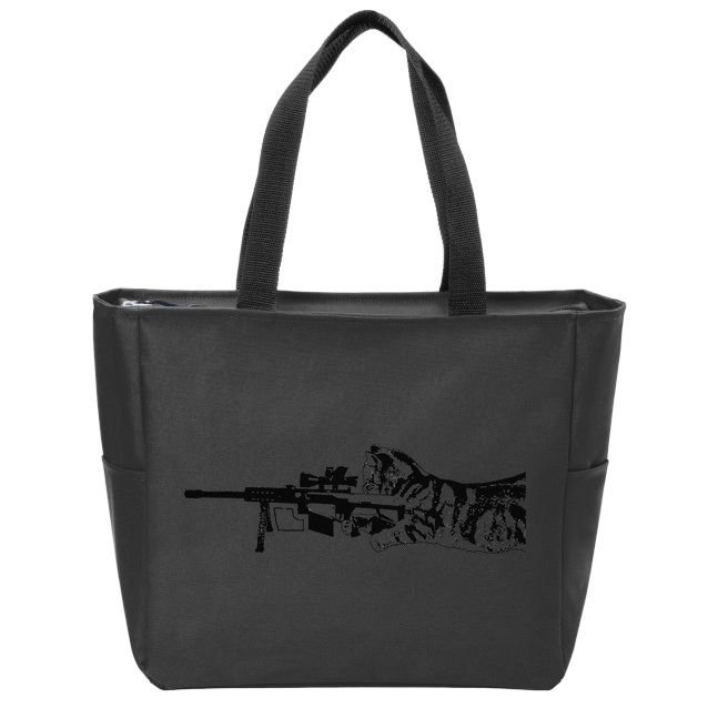 Scout Snipurr Funny Cat Sniper Zip Tote Bag