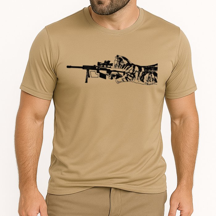 Scout Snipurr Funny Cat Sniper Performance Shirt