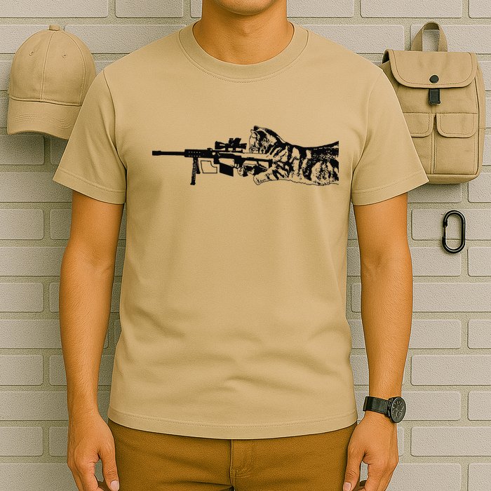 Scout Snipurr Funny Cat Sniper T-Shirt