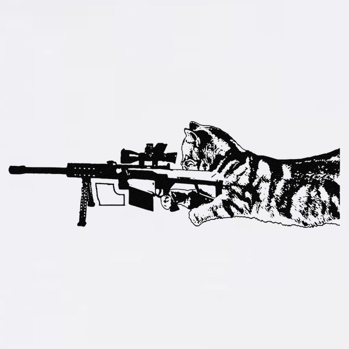 Scout Snipurr Funny Cat Sniper Garment-Dyed Sweatshirt