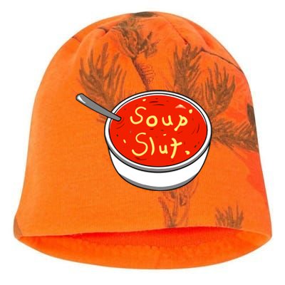 Soup Slut Funny Soup Graphic Saying Kati - Camo Knit Beanie