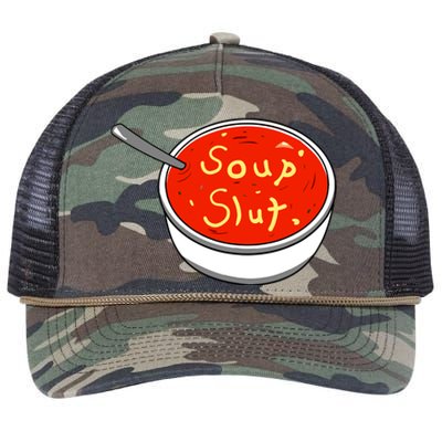 Soup Slut Funny Soup Graphic Saying Retro Rope Trucker Hat Cap